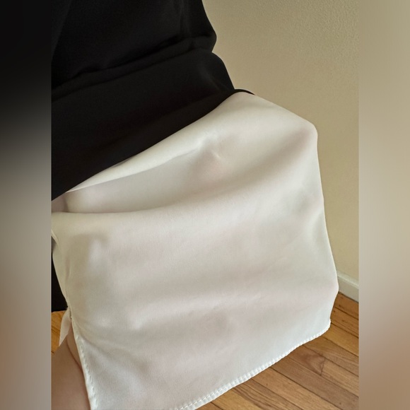 Ivy & Blu Black,White 2 Layered Sheer Light Material Round Spaghetti Straps Sz 8 - Picture 8 of 14